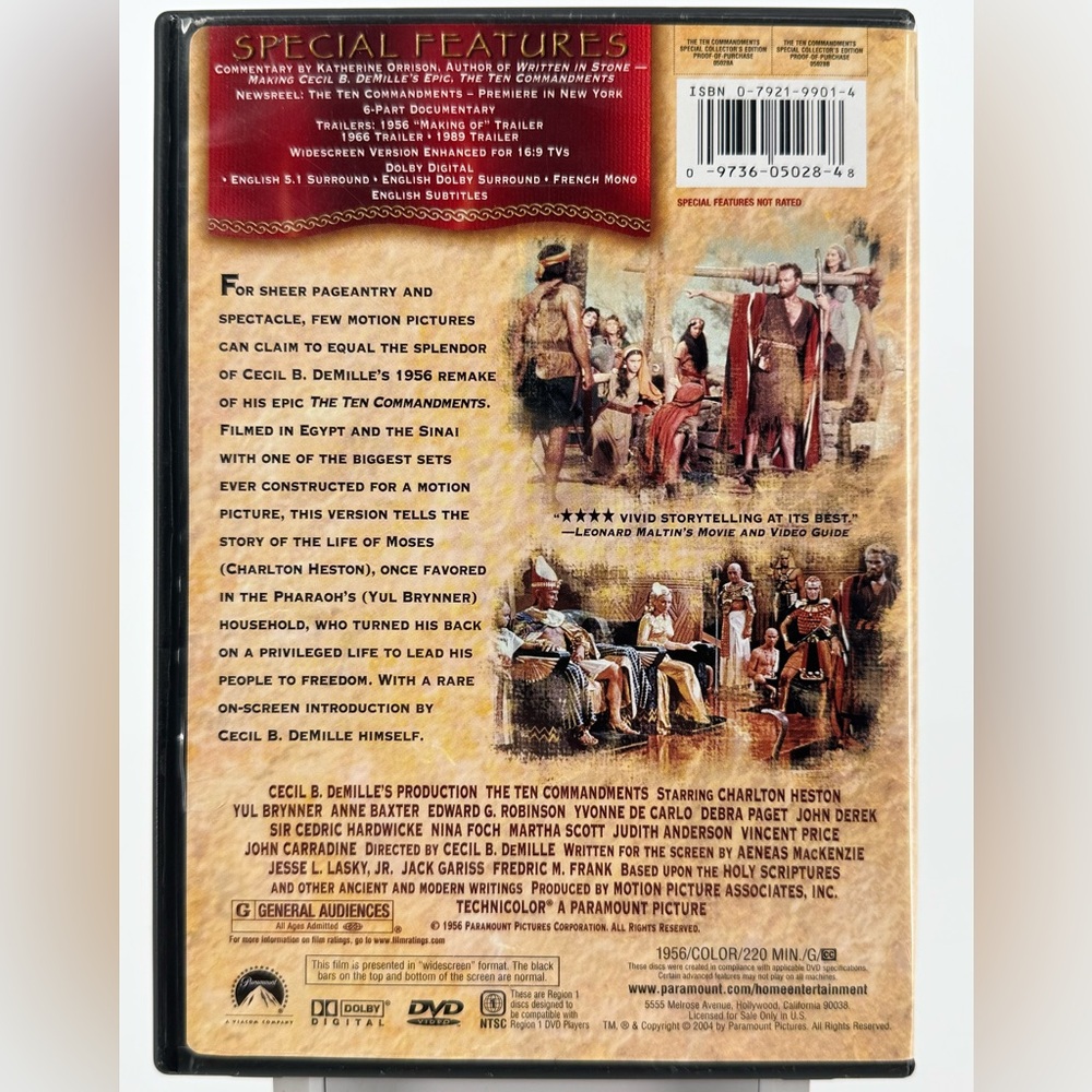 The Ten Commandments Special Collector's Edition DVD - Picture 3 of 5